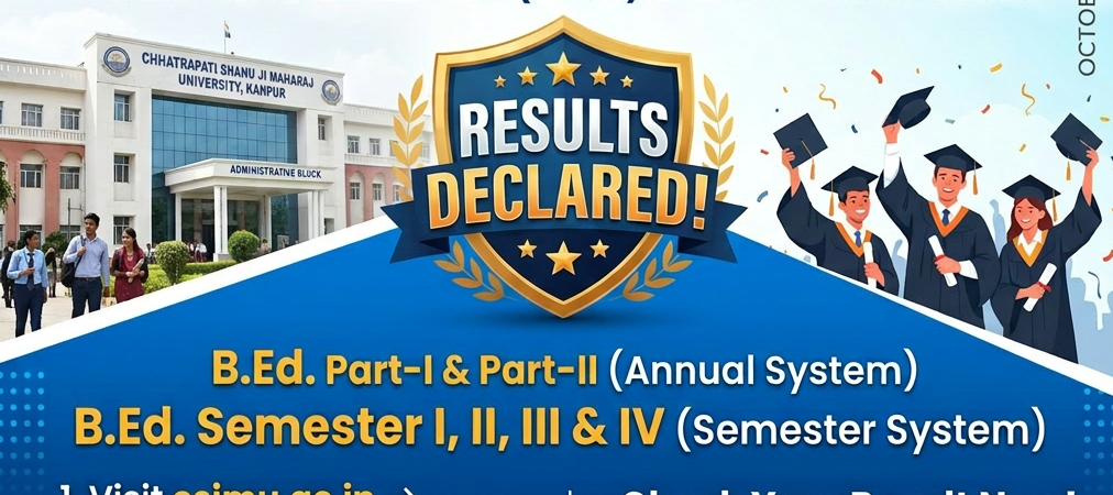 B.Ed. 2nd and 4th Semester Results for 2025–2026 at Chhatrapati Shahu Ji Maharaj University